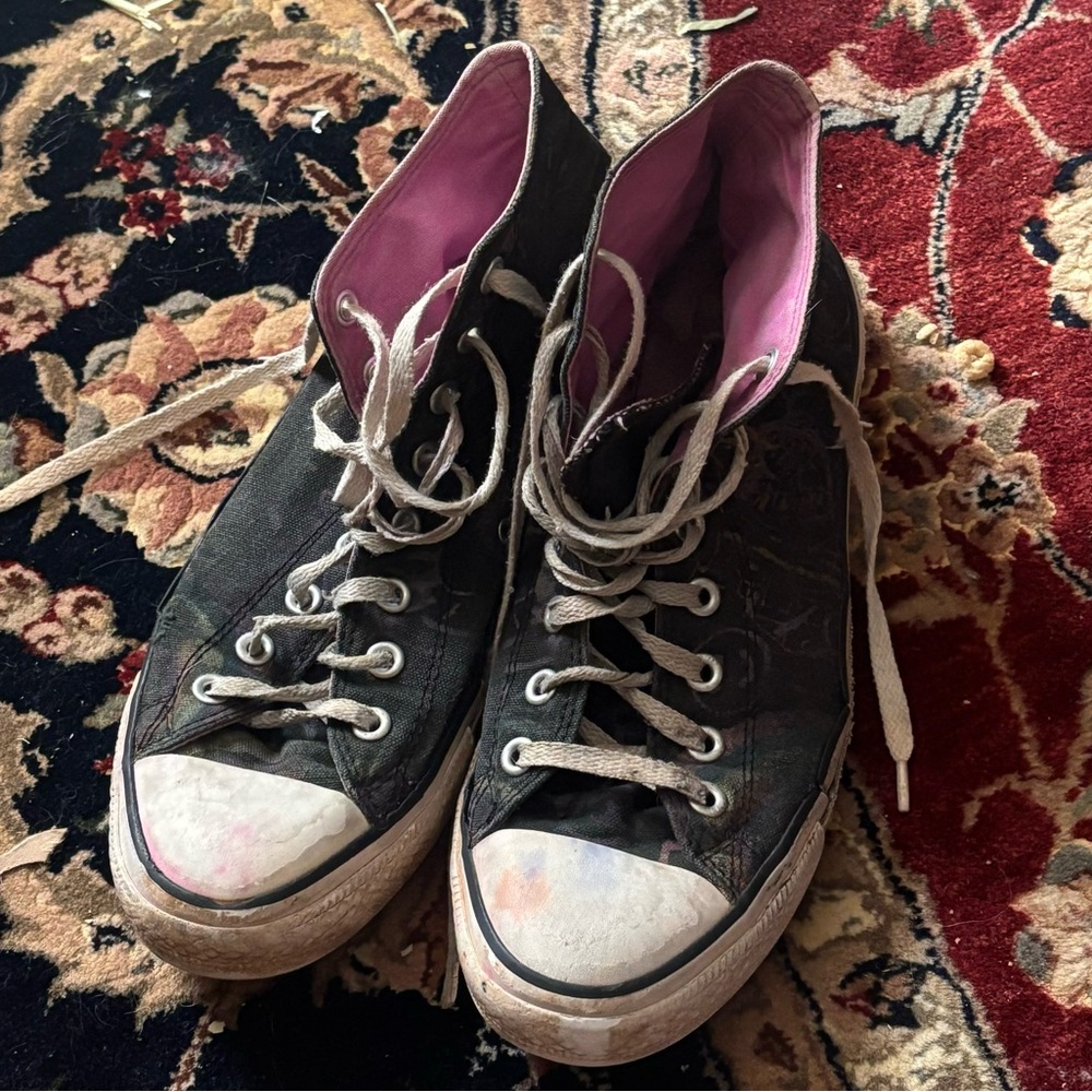 Printed High Top Converse Size 11
